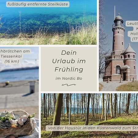 Nordic Bo -Wellen Wald Und Wilde Kueste- Strandnahe Doppelhaushaelfte Mit Waldterrasse Surendorf Extérieur photo